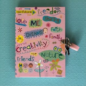 Girls Diary - Creative Thoughts Diary 💕 Pink Lined Journal Mudpuppy NEW